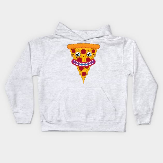 Pizza Face Kids Hoodie by Woah_Jonny